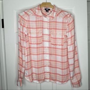Paige Plaid Viscose Button Down Shirt XS
